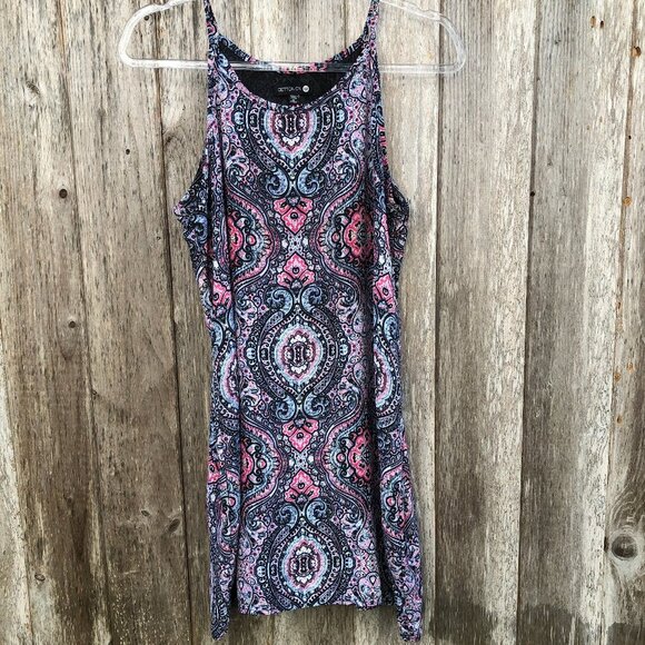 Cotton On Boho Paisley Pastel Sleeveless Midi Tunic Dress Medium - Picture 1 of 6